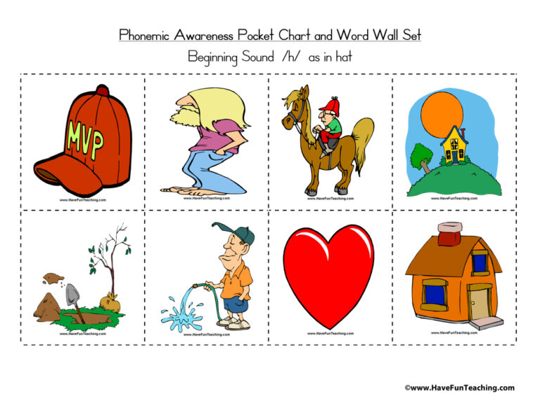 Beginning Sound Letter H Word Wall