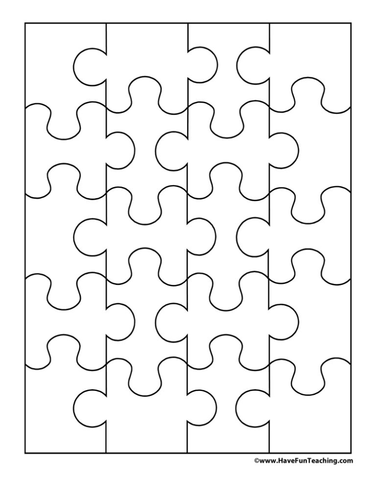 20 Pieces Blank Puzzle