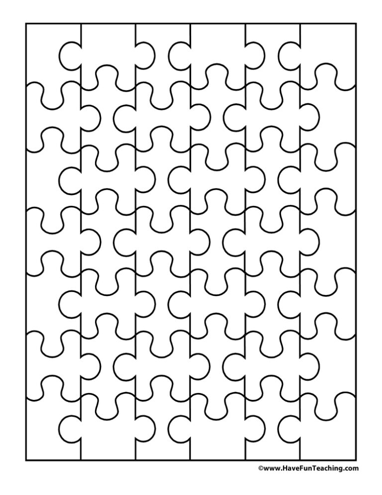 42 Pieces Blank Puzzle