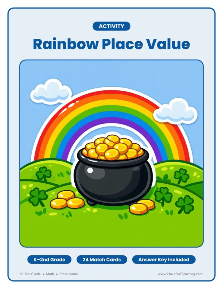 Rainbow Place Value Activity