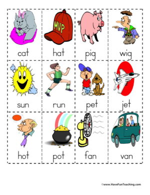 Rhyming Words Matching Activity