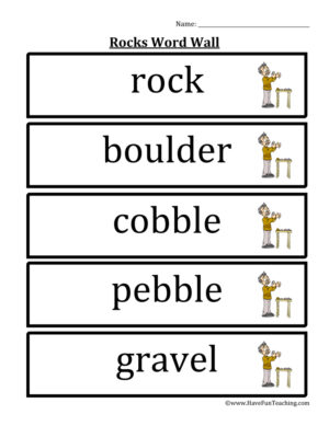 Rock Word Wall