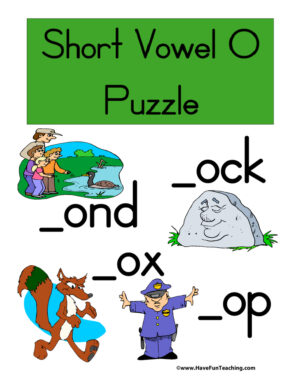 Short Vowel O Puzzle