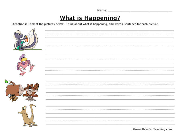 Animal Sentence Worksheet - Have Fun Teaching