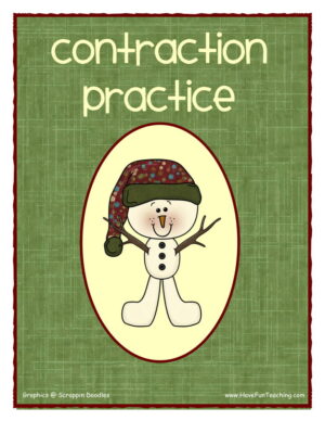 Snowman Contractions Activity