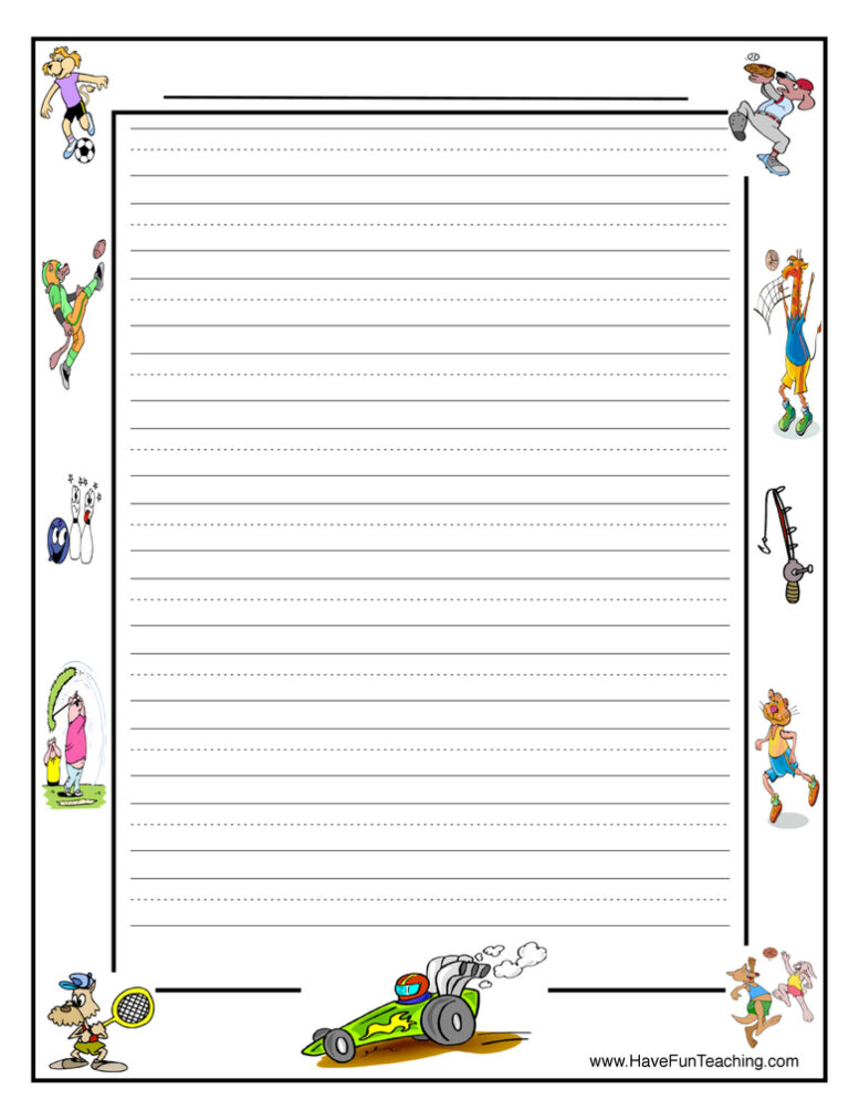 Sports Writing Paper