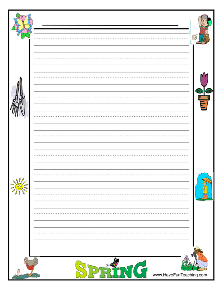 Spring Writing Paper
