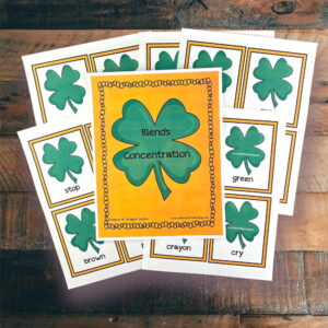 St. Patrick's Day Blends Concentration Activity