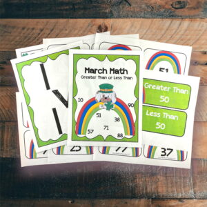 St. Patrick's Day Greater Than Less Than Inequalities Activity