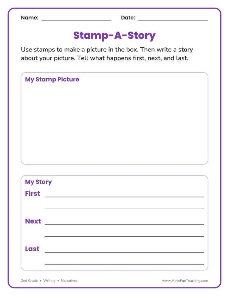 Stamp A Story Worksheet