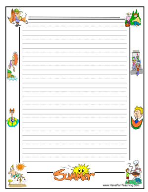 Summer Writing Paper