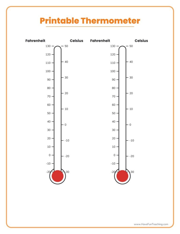 Printable Thermometer