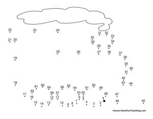 Train Dot to Dot Worksheet