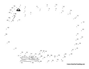 Turkey Dot to Dot Worksheet