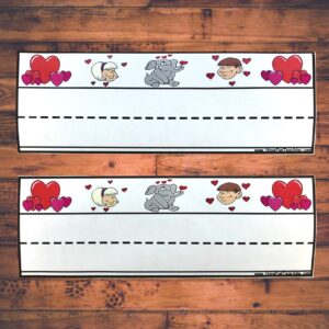 Valentine's Day Desk Name Tags