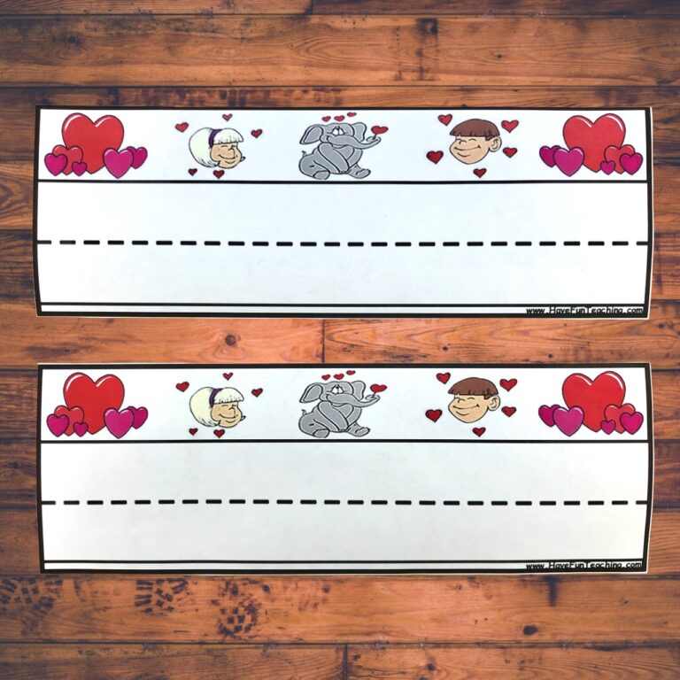 Valentine's Day Desk Name Tags