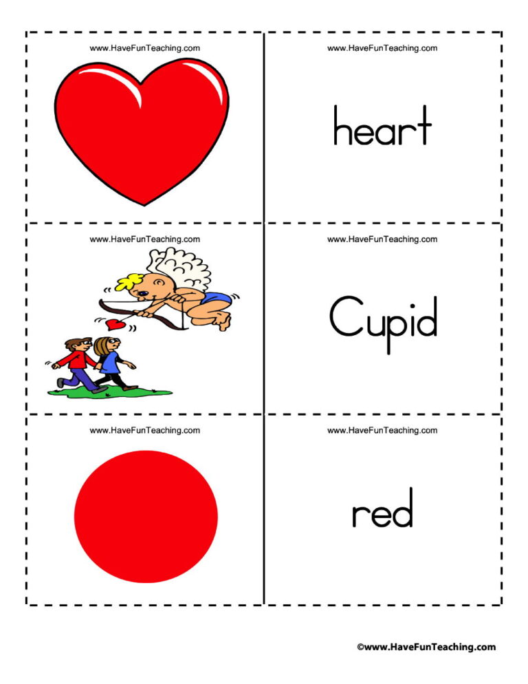 Valentine's Day Flash Cards