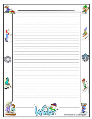 Winter Writing Paper