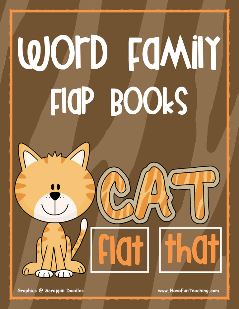 Word Family Flap Books Activity