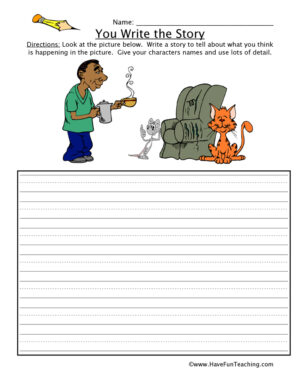 You Write the Story Cats Picture Worksheet