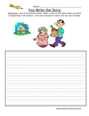You Write the Story Helping Picture Worksheet