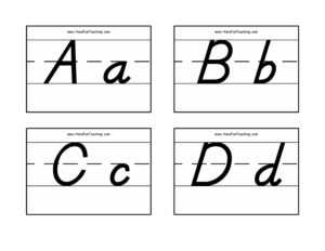 D'Nealian Alphabet Flash Cards