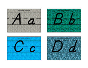 D'Nealian Alphabet Flash Cards