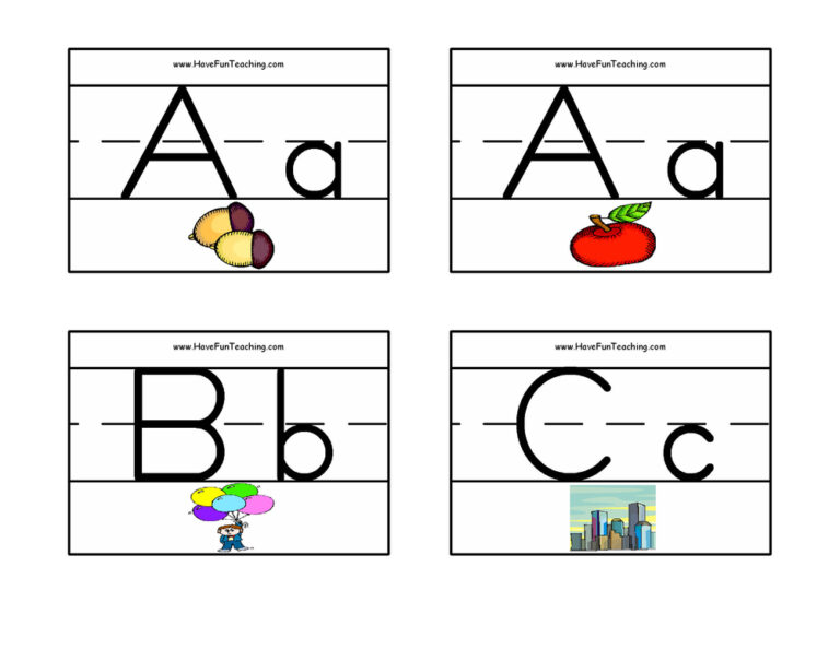 Zaner Bloser Pictures Alphabet Flash Cards