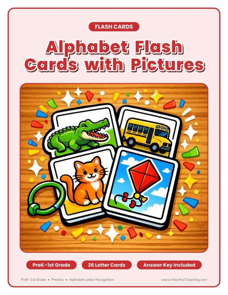 Alphabet Flash Cards with Pictures
