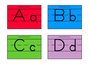 Zaner Bloser Alphabet Color Flash Cards
