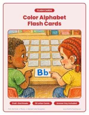 Color Alphabet Flash Cards