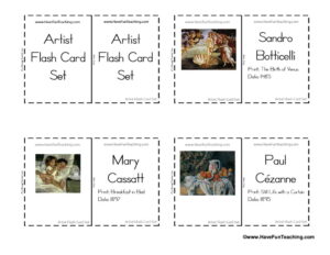 Artist Flash Cards