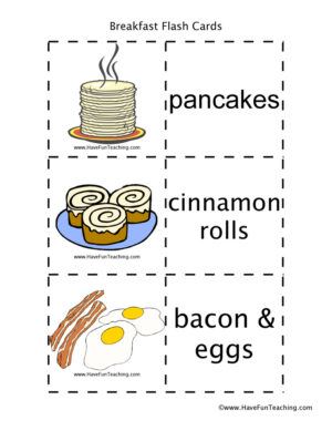 Breakfast Flash Cards