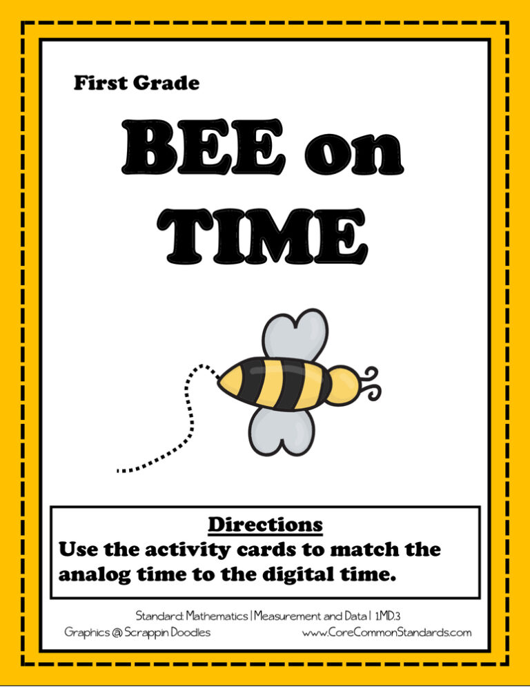 1.MD.3 Common Core Activity