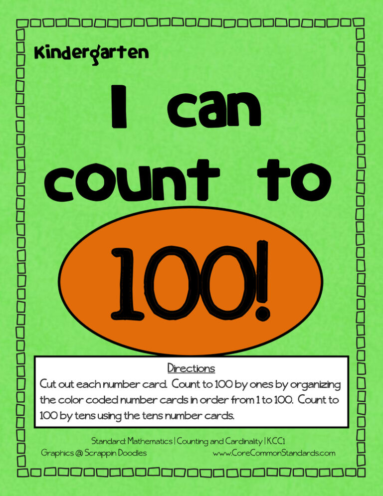 K.CC.1 Common Core Activity