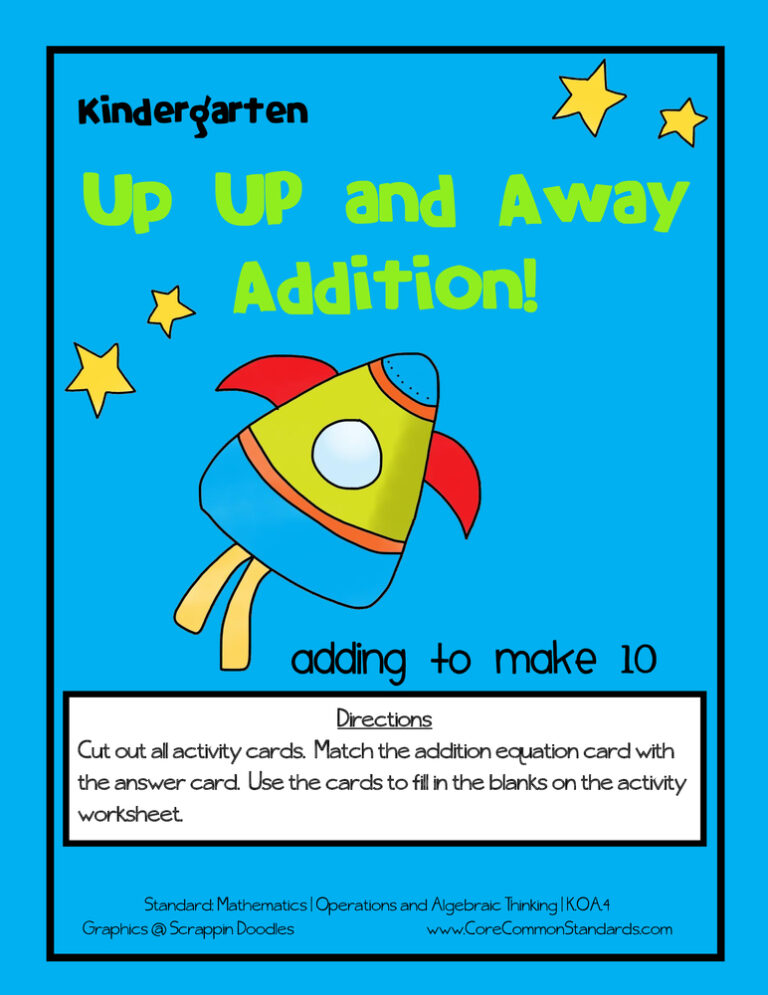 K.OA.4 Common Core Activity