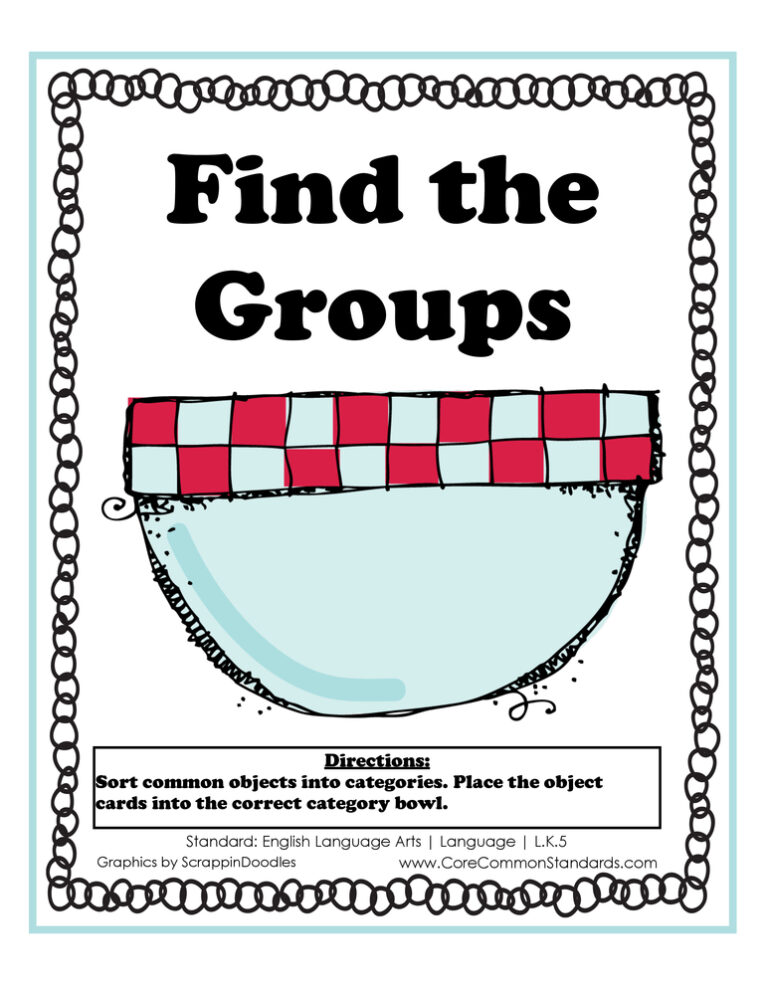 L.K.5 Common Core Activity