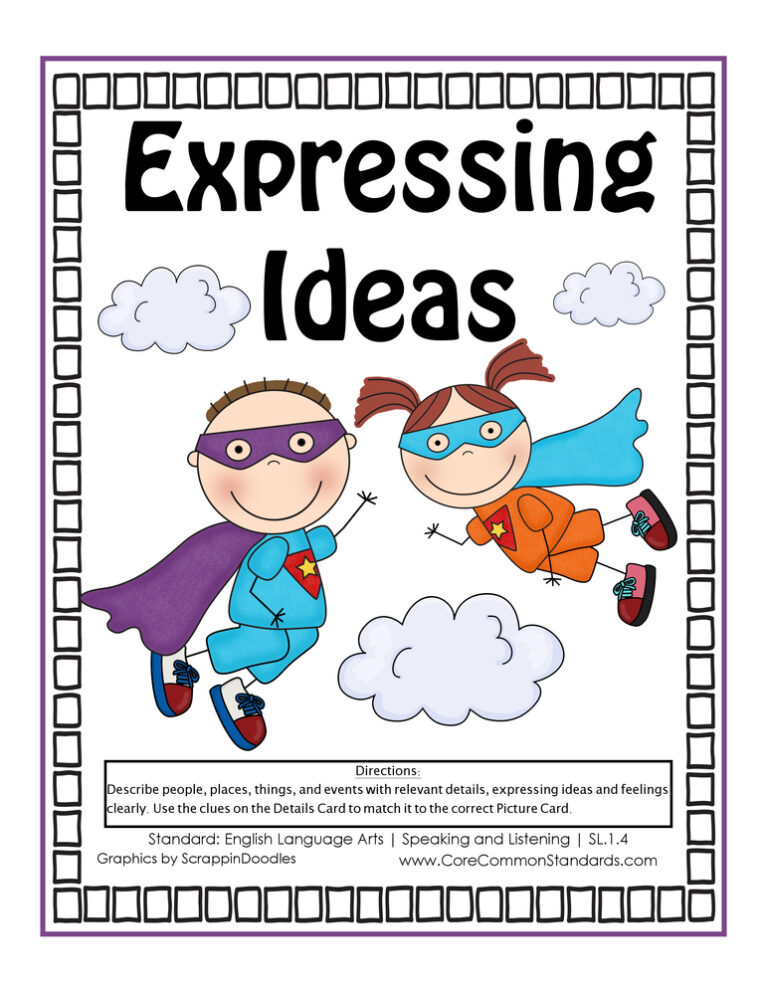 SL.1.4 Common Core Activity