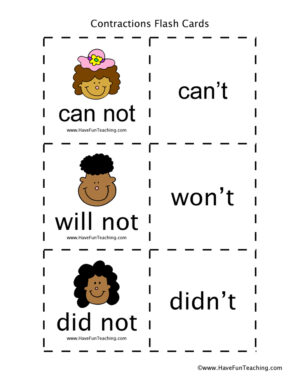Contractions Flash Cards