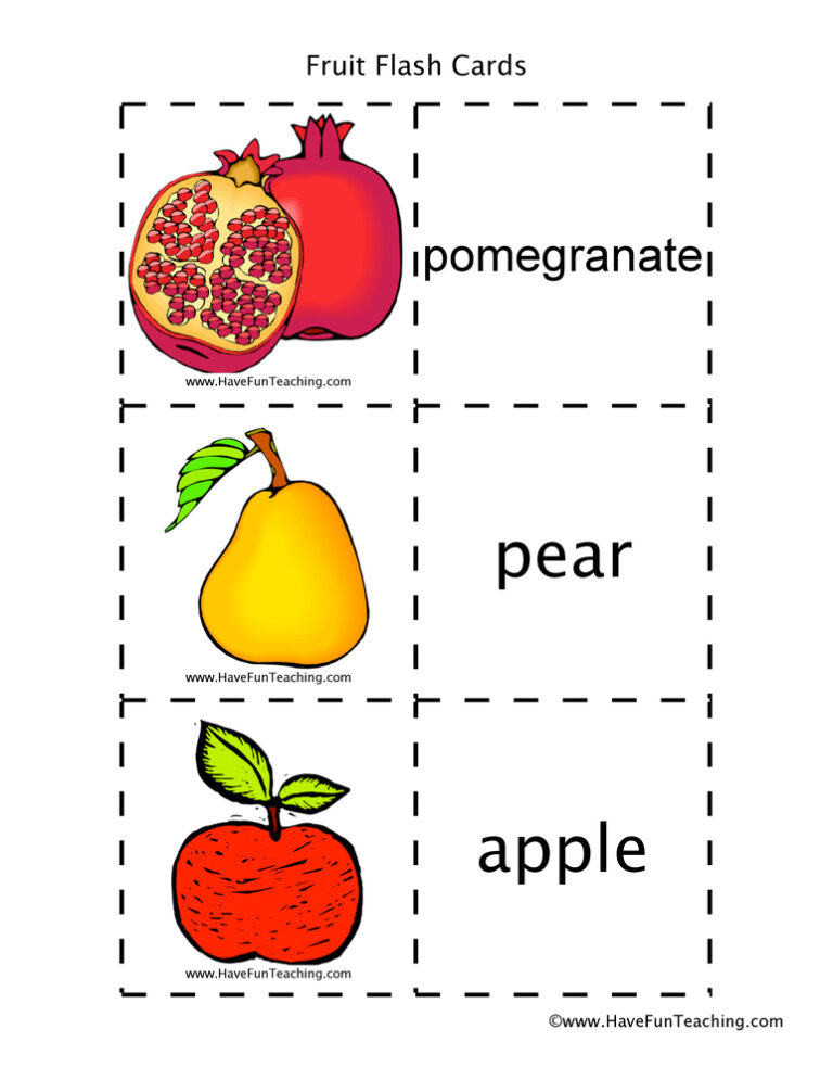 Fruit Flash Cards