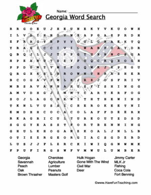 Georgia Word Search