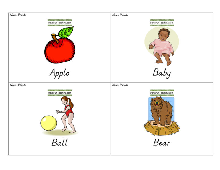 Noun Flash Cards