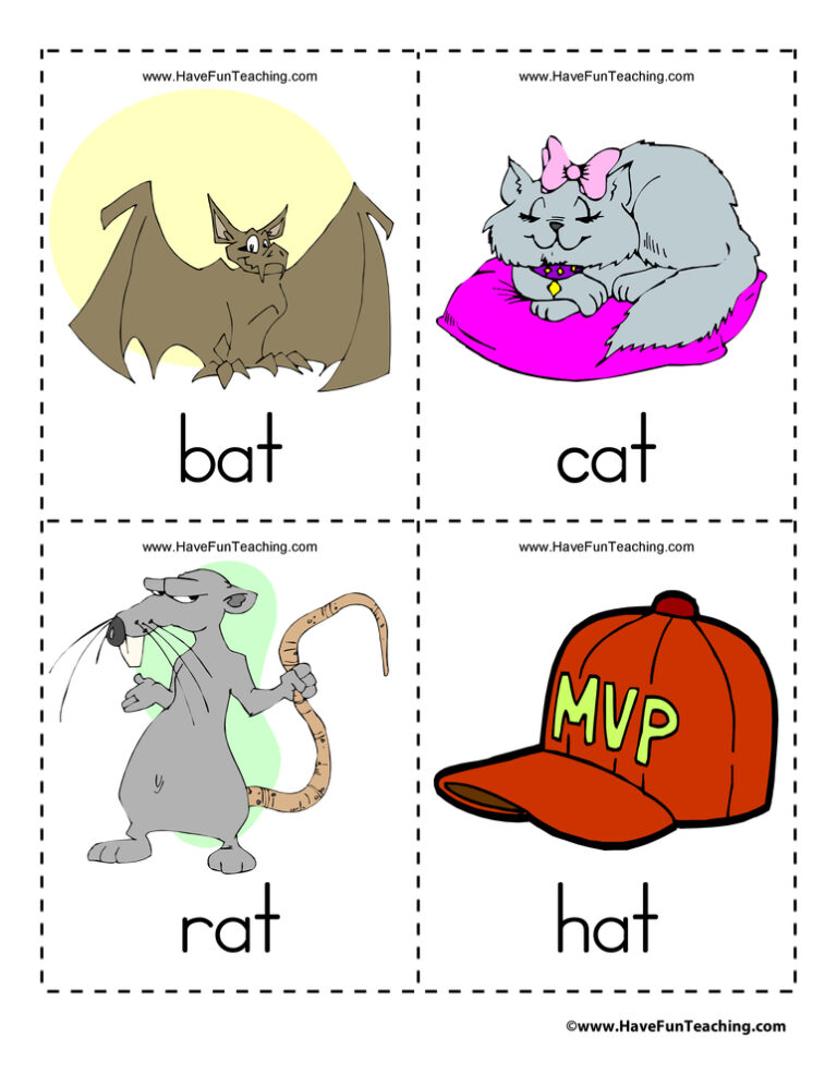 Preschool Vocabulary Flash Cards