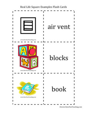 Real Life Examples Square Flash Cards
