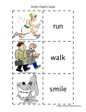 Action Verbs Flash Cards