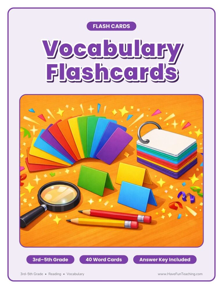 Fourth Grade Vocabulary Flash Cards