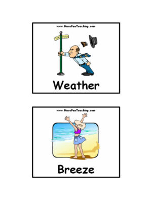 Basic Weather Flash Cards
