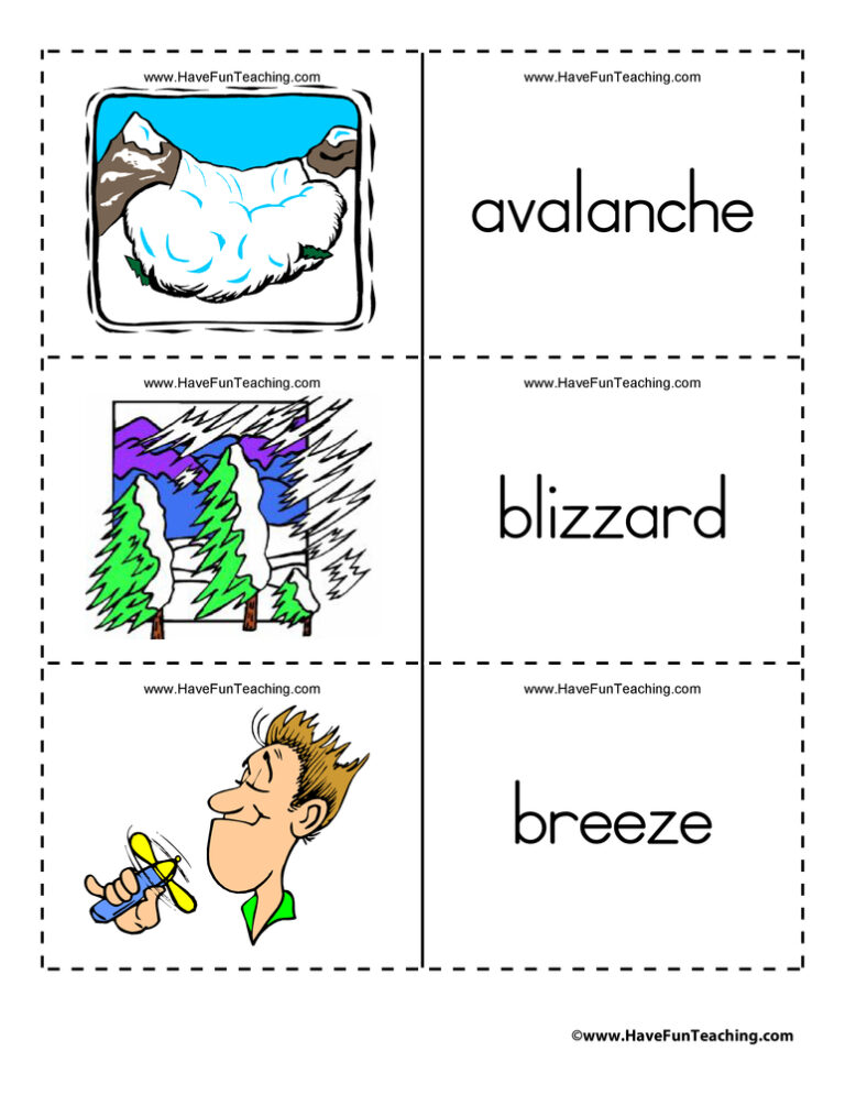 Weather Flash Cards