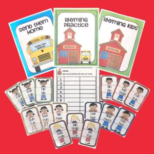 Back to School Rhyming Activity