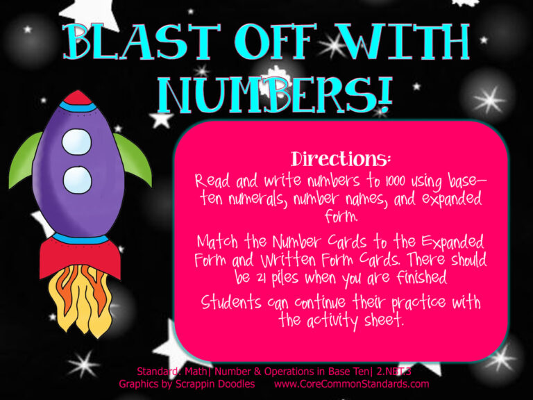 2.NBT.3 Common Core Activity